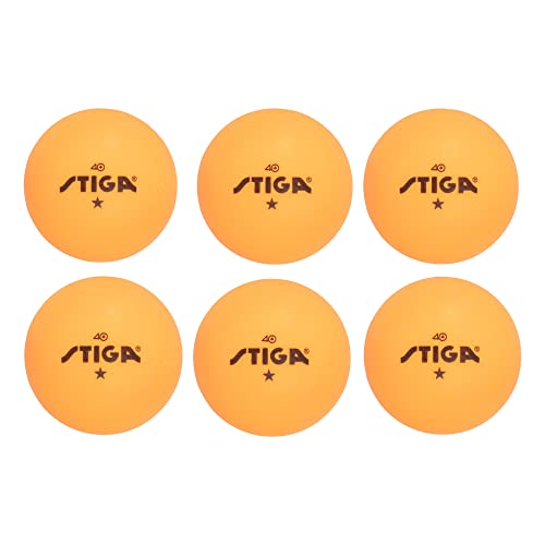STIGA 1-Star Balls - color: Orange, size: 6 Pack