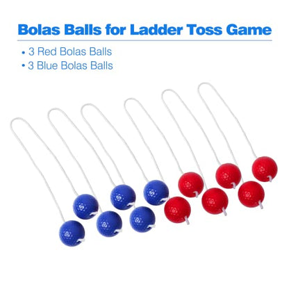 GSE Games & Sports Expert Replacement Ladder Ball for Toss Game Set, 6-Pack Tournament Quality Bolas with Real Golf Balls