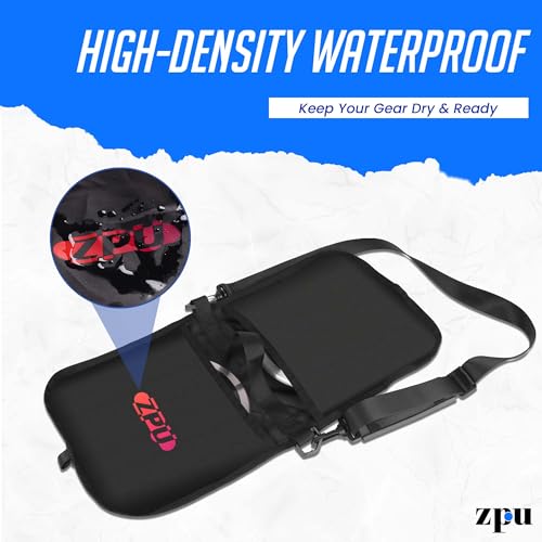 ZPU Discus Carrier with Handy Strap and Adjustable Shoulder Strap, Throwing Discus Carrying Bag for Track and Field, Waterproof, Black