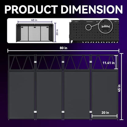 DJ Facade Booth Portable DJ Booth Table, Folding 2-Tier Workstation Table with Cable Management Holes, Adjustable Leveling Feet, Black & White Scrim Panels for Wedding Party Events(Upgrade) - size: Upgrade 40*20 Double layer