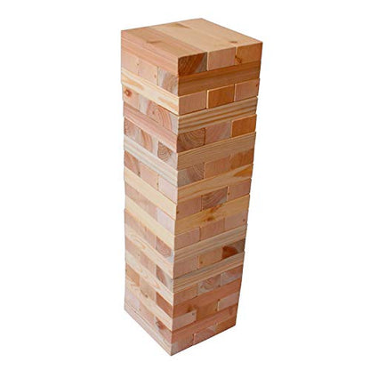 Oojami Giant Timbers Tower: Classic Outdoor Family Fun Stacking Game, 2 Feet Tall and can Grow to Over 5 Feet While Playing