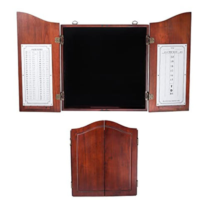 GSE Games & Sports Expert Professional Solid Wood Classic Official Size Dartboard Cabinet with Dart Scoreboard for Game Room. Dartboard & Darts Not Included