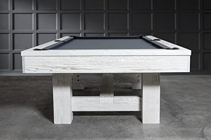 Empire USA - Dakota Slate Pool Table W/Premium Billiards Accessories (8FT, Whitewash)