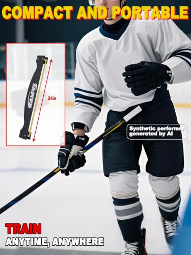 kasifei Professional Steel Hockey Training Passer, 24" Double-Sided Puck Rebounder, Shooting and Passing Practice Aid