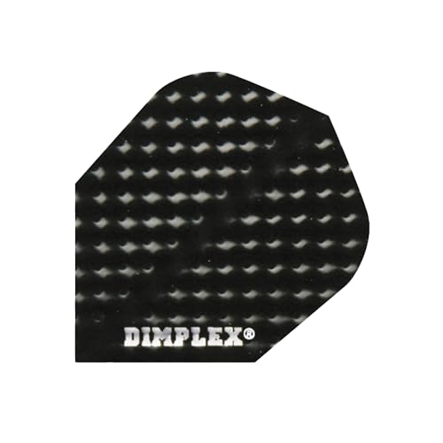Harrows Darts 4 x Sets of Dimplex Dart Stems and Dimplex Dart Flights - 12 Dart Shafts 12 Darts Flights in Total - Medium & Short (Short, Black)