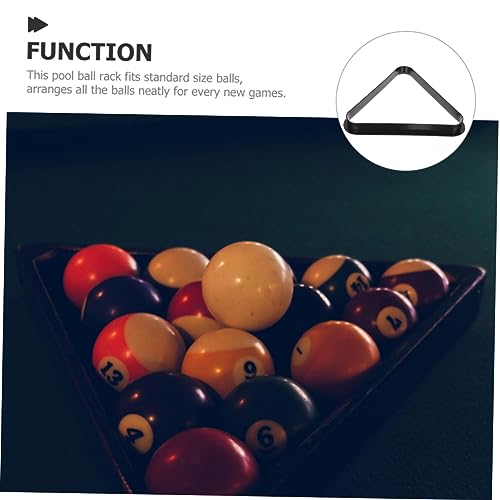Toddmomy Mini Billiard Triangle Rack Pool Table Ball Organizer Billiard Frame for Home Parties Clubs Fits - size: 15.80X15.80X2.80CM