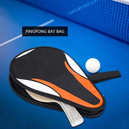 OUKENS Ping Pong Paddle Case, 11.8x7.5x0.6in Waterproof Dustproof Oxford Full Protection Tennis Racket Case Table Tennis Paddle Bag