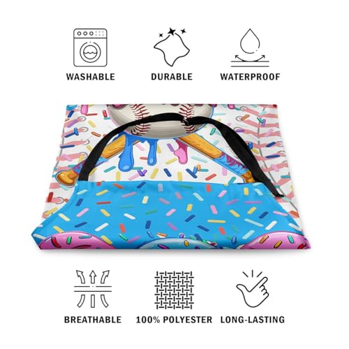 Manfei Baseball Ice Cream Kids Kitchen Apron - color: Blue