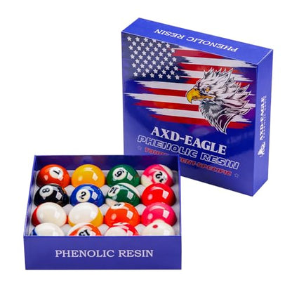 KONLLEN Phenolic Resin Billiard Balls Set 2-1/4" Regulation Size Tournament Pool Balls Set Pool Table Accessories - color: AXD-EAGLE