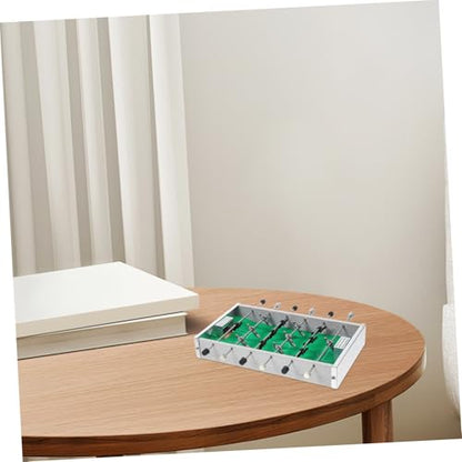 Totority Portable Mini Table Soccer Game Sturdy Alloy and Wood Foosball Table for Indoor Outdoor Use Compact Football Board Game for Family Parties