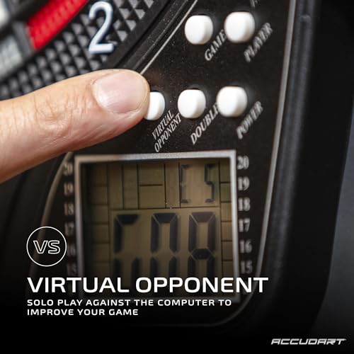 Accudart Spark Electronic Dartboard – 30 Games, 174 Variations, Computer Challenge Mode, Easy‑Read LED Scoring for Up to 8 Players – Includes 6 Soft‑Tip Darts & Extra Tips