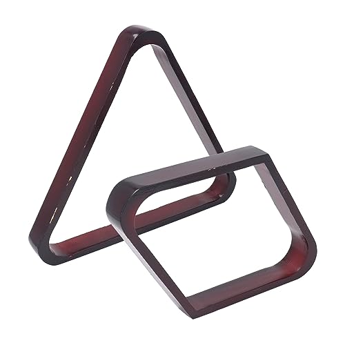 Set of 2 Wooden Billiard Ball Rack Set, Vintage Pine Wood Billiard 8 Ball Triangle Rack & 9 Ball Diamond Rack, Table Pool Ball Racks for 5.72Cm Large Billiards Wine Red