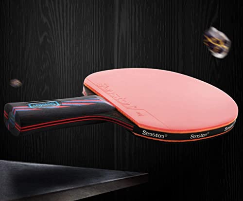Senston Professional Table Tennis Paddles Advance Intermediate Ping Pong Paddles Set of 2, Table Tennis Racket with Carry Case… - color: Y6-balls