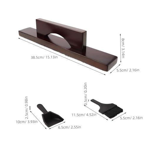 DECHOUS 1set Shuffleboard Cleaning Kit with Non-Scratch Brush Broom and Dustpan for Efficient Sand Removal Portable Maintenance Tool for Home Bars Game Rooms and Tabletop Accessories