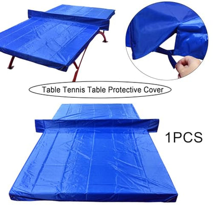 Ping Pong Table Cover Waterproof Heavy Duty for Standard Tables 274x152.5cm (108x60 inch) Oxford Fabric with Reflective Strips & Ties