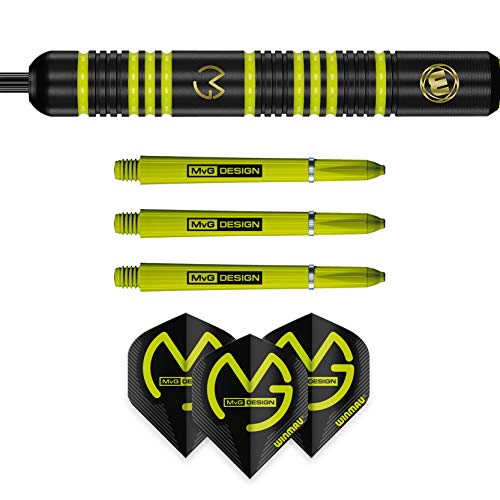 Winmau Darts - Michael Van Gerwen | Mike Maloney | Leonard Gates - Professional Players - Soft Tip Darts - Includes Dart Flights and Shafts - size: 20g