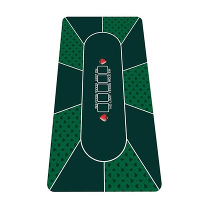 nuveti Poker Mat - 55 x 28inch Non-Slip Poker Table Game Mat - Portable Rubber Waterproof Poker mat for Table 6-8 Player Card Game Anti-Slip Rubber Poker Table Top Layout - color: 55 X 28 Inch Rectangular-green5