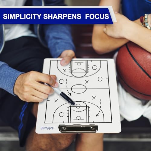 Premium Clipboard for Coaches, Durable Dry Erase WhiteBoard, Simplicity Sharpens Focus, Tactical Coaching Clip Boards, Sporting Goods Clipboards(Basketball) - style: Basketball