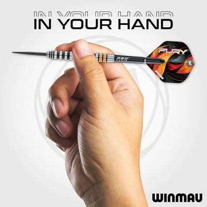 WINMAU Fury 18-20 Gram Tungsten Softip Darts Set with Prism Flights and Vecta Shafts (Stems) - style: 22g