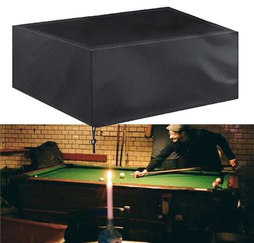 Billiard Table Dust Cover Waterproof Cloth Full for Outdoor Pool Drawstring Furniture(287x155x82CM) - color: 287x155x82cm