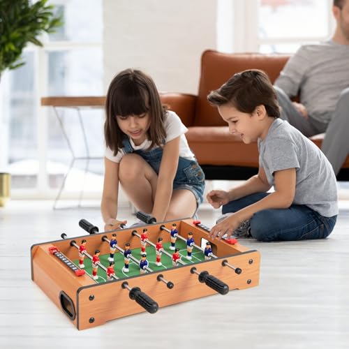Giantex 20" Foosball Table, Easily Assemble Wooden Mini Foosball Table Top w/Footballs, Soccer Table for Arcades, Game Room, Bars, Parties, Family Night