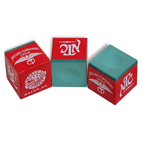 Silver Cup National Tournament Pool cue Billiard Premium Chalk - ONE Dozen - color: Green