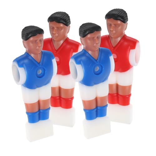 POPETPOP 4Pcs Football Player Figurines Durable Replacement Parts for Foosball Table Red Blue Easy Installation Soccer Foosball Table Accessories