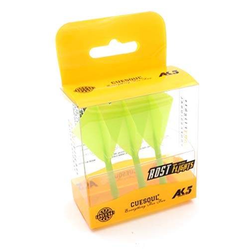 CUESOUL ROST Integrated Dart Shaft and Flights Medium,Diamond Shape,Set of 3 - color: Green