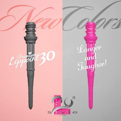 L-style Premium Lippoint 30 - Soft Tip Dart Points - Extra Long - color: Neon Pink