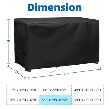 Multi-Game Table Cover for Scpoloco 4-in-1 Combo Game Tables,Ping Pong Tables Cover for Table Top Arcade Machine,Dust Covers for Family Game Night,56"x29"x35" - size: 56"L x 29"D x 35"H