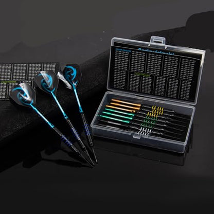 12Pcs Soft Tip Darts, 18 Gram Plastic Tip Dart Sets with 4 Color Aluminum Shafts 8 Style Flights, Replace the Dart Head, Ideal for Beginners & Pros Home/Bar/Competition