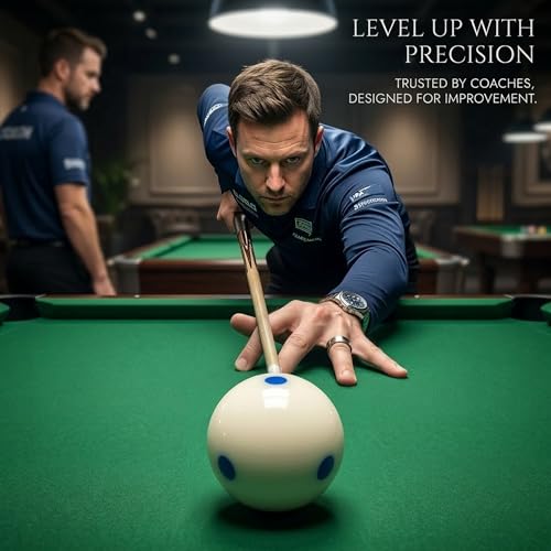 6 Dots - Spot Pool - Billiard Practice Training Cue Ball 6 oz - 2 1/4" Blue - color: Blue