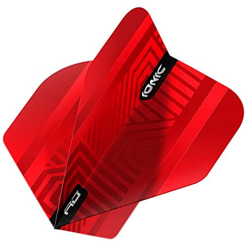 RED DRAGON Hardcore Ionic Dart Flights - 3 Sets Per Pack (9 Dart Flights in Total) - color: Red