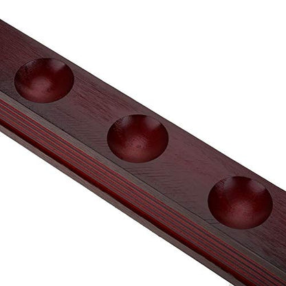Keenso Pool Cue Rack, Billiard Cue Rack, Wood Wall Mounted, 6 Cues Pool Cue Stick Holder with 4 Screw & Expansion Plug for Pool Bars, Billiard Rooms, Homes, Clubs, and Casinos