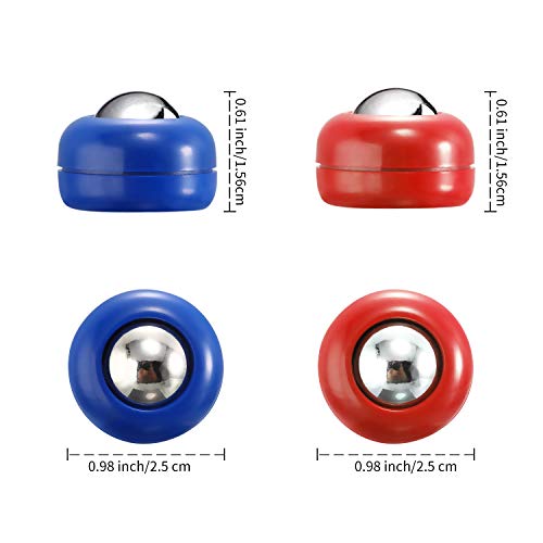 Gejoy Mini Shuffleboard Replacement Puck Tabletop Equipment Rollers Set Shuffleboard Curling Accessories - color: Red, Blue, Orange, Yellow