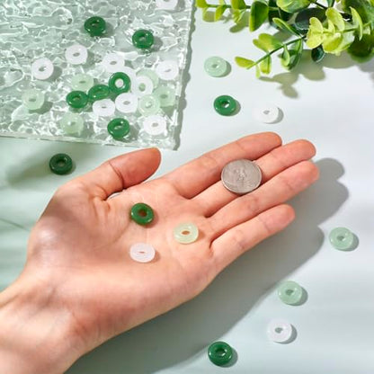 KISSITTY Glass Peace Buckle Charms Blessing Buckle Pendants for DIY Necklace Bracelet Earring Jewelry Making - color: 3 Colors
