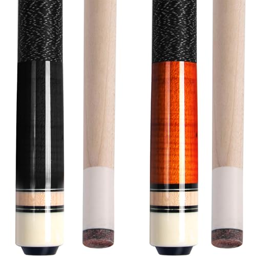 AKLOT Pool Cues,58" Pool Cue Stick Canadian Maple Wood Billiard Cues Sticks for Professional Billiard Players 18 19 20 21 oz - color: 2 PCS 20oz 21oz