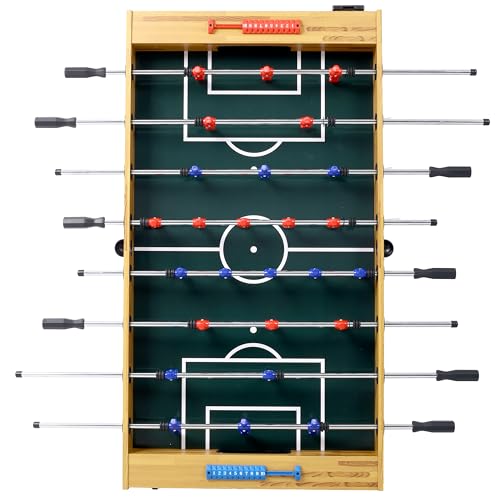 Foosball Table, Adult Size, 55 inch Standard Size Foosball Table, Indoor Full Size Foosball Tables for Home, Family, and Game Room, Soccer with Foosball Tables Set, Brown