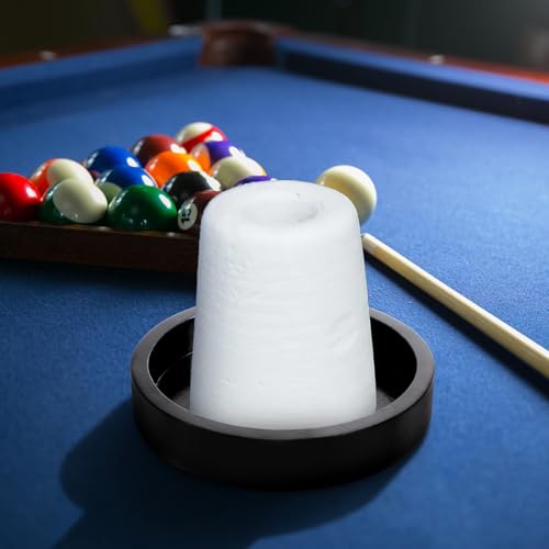 Pumtus Wood Cone Talc Bowl, Tabletop Cone Chalk Holder, Black Pool Hand Chalk Organizer, Portable Billiard Chalk Bowl, Pool Sports Accessories for Billiards Table,Game Room