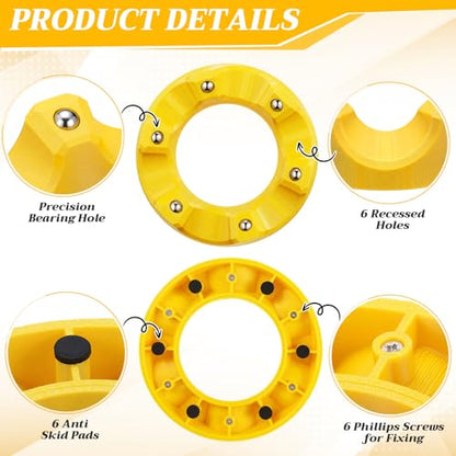 Yookeer Bowling Ball Spinner Stand, 360° Smooth Rotating Ball Cup Holder with Easy Multi-Angle Grip, Universal Bowling Accessories for Optimal Performance, Cleaning & Polishing - color: Yellow