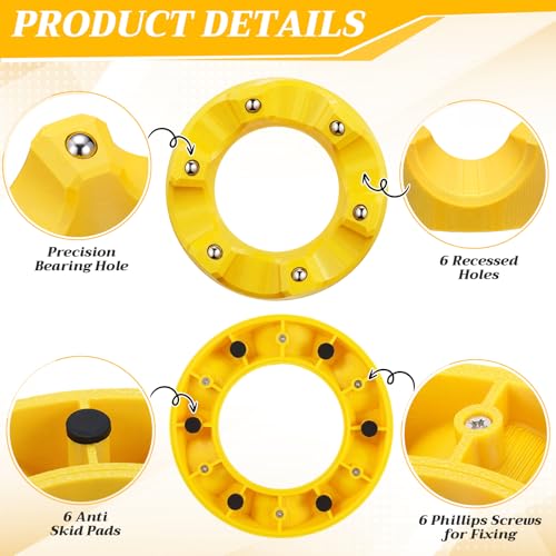 Yookeer Bowling Ball Spinner Stand, 360° Smooth Rotating Ball Cup Holder with Easy Multi-Angle Grip, Universal Bowling Accessories for Optimal Performance, Cleaning & Polishing - color: Yellow