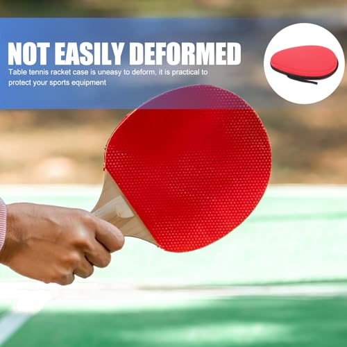 TOYANDONA Table Tennis Paddle Hard Case Storage Bag Eva Protective Organizer for Sports with Fixed Compartments, Blue Gourd Shape Suitable for Paddle and Ball Storage