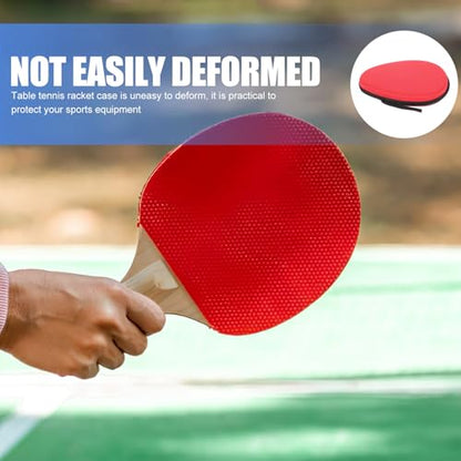 TOYANDONA Table Tennis Paddle Hard Case Storage Bag Eva Protective Organizer for Sports with Fixed Compartments, Blue Gourd Shape Suitable for Paddle and Ball Storage