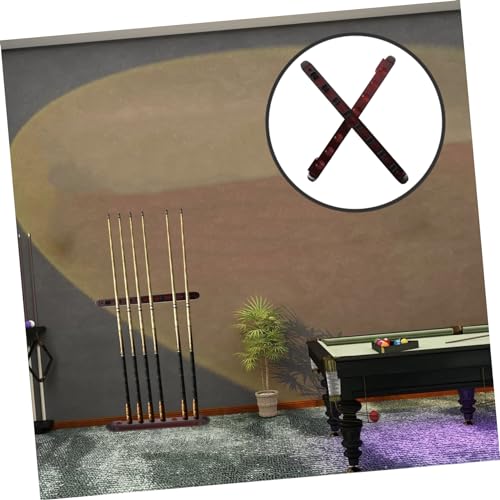 POPETPOP 1Set Wooden Wall Mounted Pool Cue Rack Decorative Pole Storage for Billiard Sticks Reliable Cue Holder and for Billiard Enthusiasts Rustic Wine
