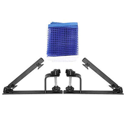 Dilwe Table Tennis Net Post Set, Net Clip Post Set with 2 Metal Clamp Posts for Indoor Outdoor Sports