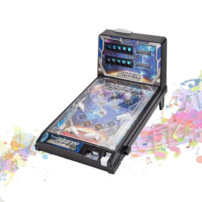 Portable Pinball Machine with Light and Scorekeeper, Mini Table Pinball Games Machine for Children and Family, Electronic Retro Arcade Machine, Pinball Gifts