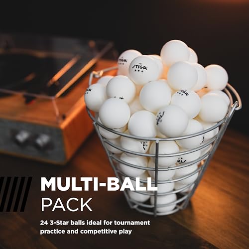 Stiga 3-Star Table Tennis Balls - color: White, size: 24 Pack