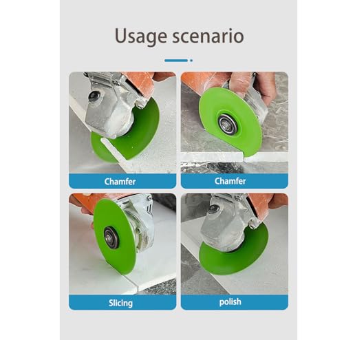 Indestructible disc 5.0 -Rock Plate Flat Grinding Blade, Ceramic Tile, Marble Edge Trimming, 45 Chamfer Grinding Cutting Blade, Ultra Wide fine Sand Sweeping Saw Blade (10)