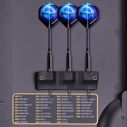Electronic Dart Board with Cabinet LED Electric Digital Dart Boards for Adults with 12 Soft Tip Darts