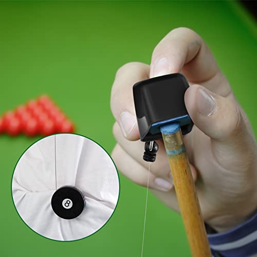 Wettarn 2 Pcs Billiard Pool Cue Chalk Holder and 8 Pcs Pool Chalk Cubes Set Snooker Retractable Drawing Belt Clip Pool Chalk Holder Pool Cue Chalk Snooker Practical Tool for Table Billiards